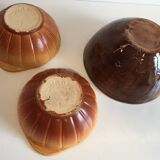 Lot of 3 old eared and artisanal bowls