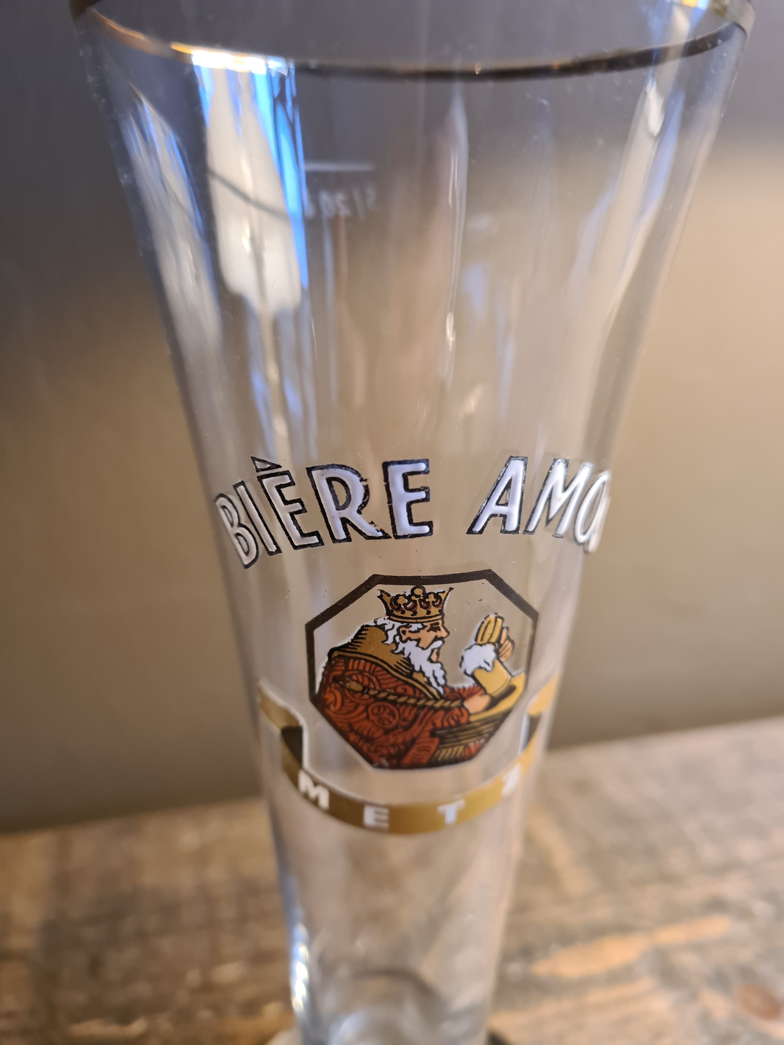 Amos screen-printed beer glasses - Metz