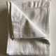 Set of 6 spare towels bathroom 1930 in linen caviar embroidered MG