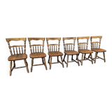 6 chaises windsor restaurant style Western taverne vintage 1980s