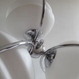 Suspension chrome and glass chandelier