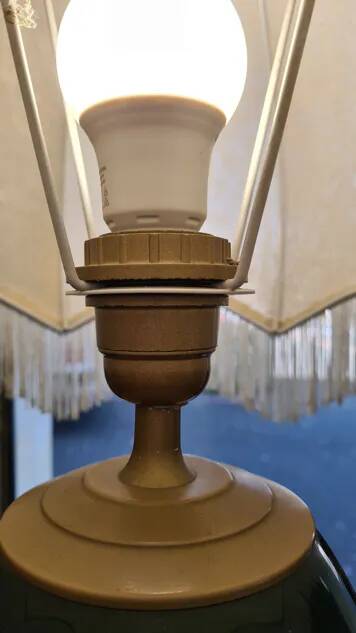 Green lamp in Art Deco style