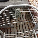 Trio of folding metal chairs