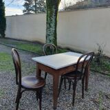 3 Fischel curved wood bistro chairs