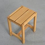Bench and Stools in solid beech, circa 1980