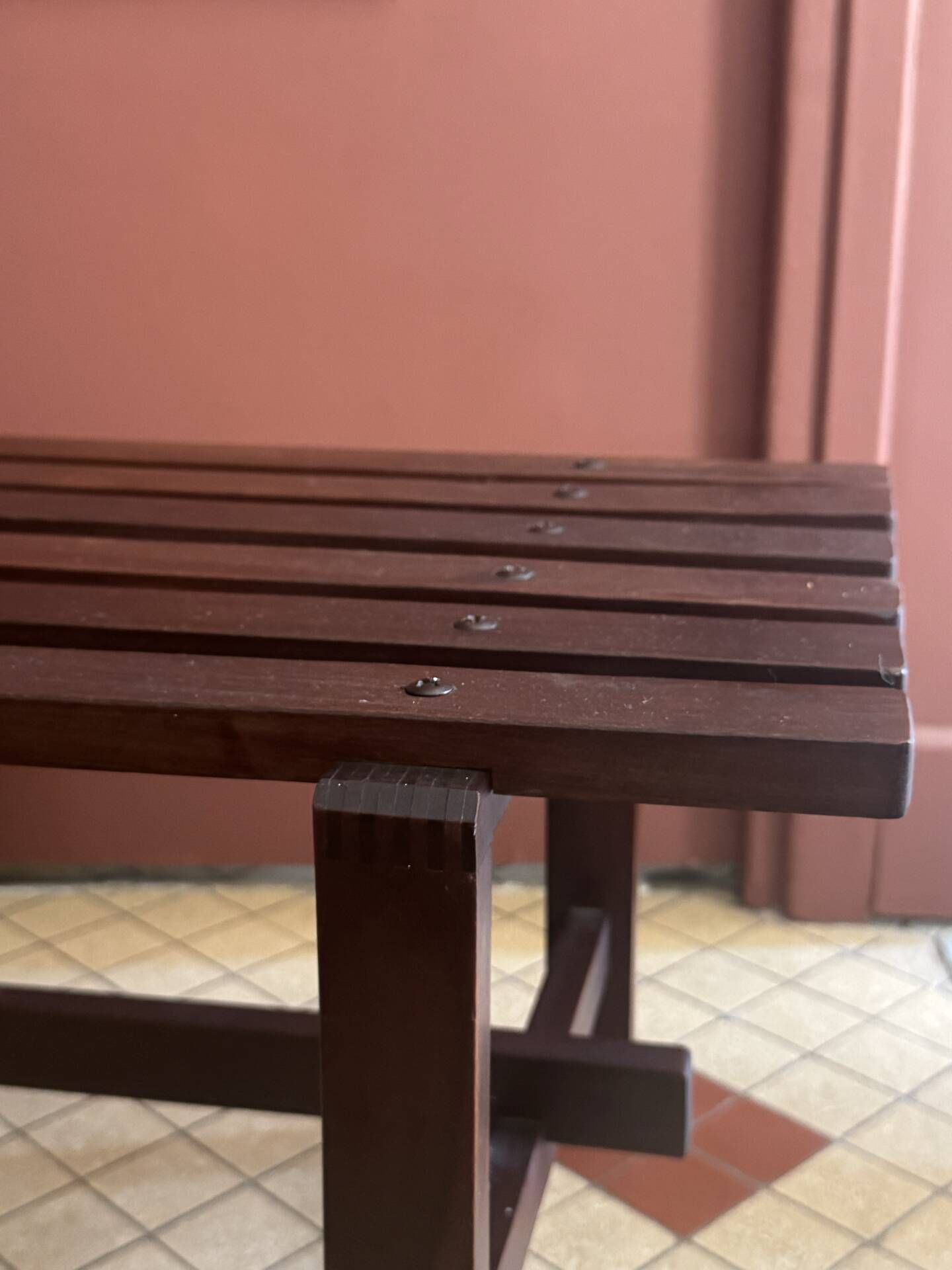 Teak bench Ezio Longhi