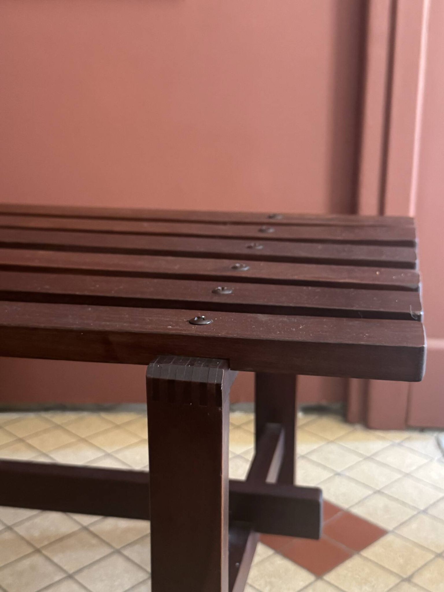Banc en teck Ezio Longhi