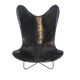 Lounge chair - Butterfly chair - leather - metal - 1990s