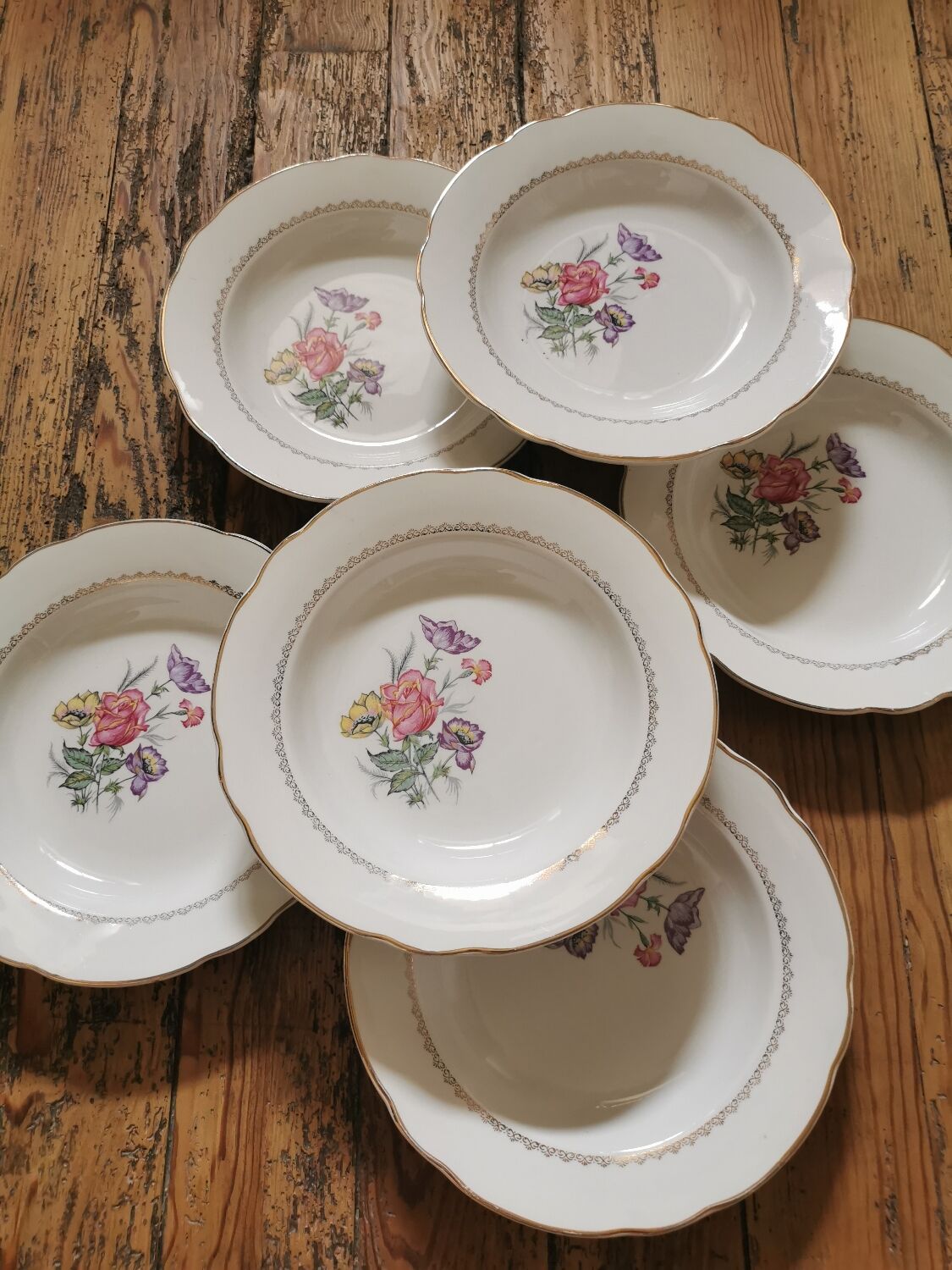 Vintage Digoin hollow plates