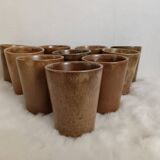 Set of 10 Digoin Stoneware glasses