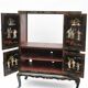 Black lay cabinet with Chinese décor
