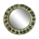 Incised ceramic mirror with flowers 1960