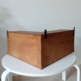 Vintage oak corner wall shelf