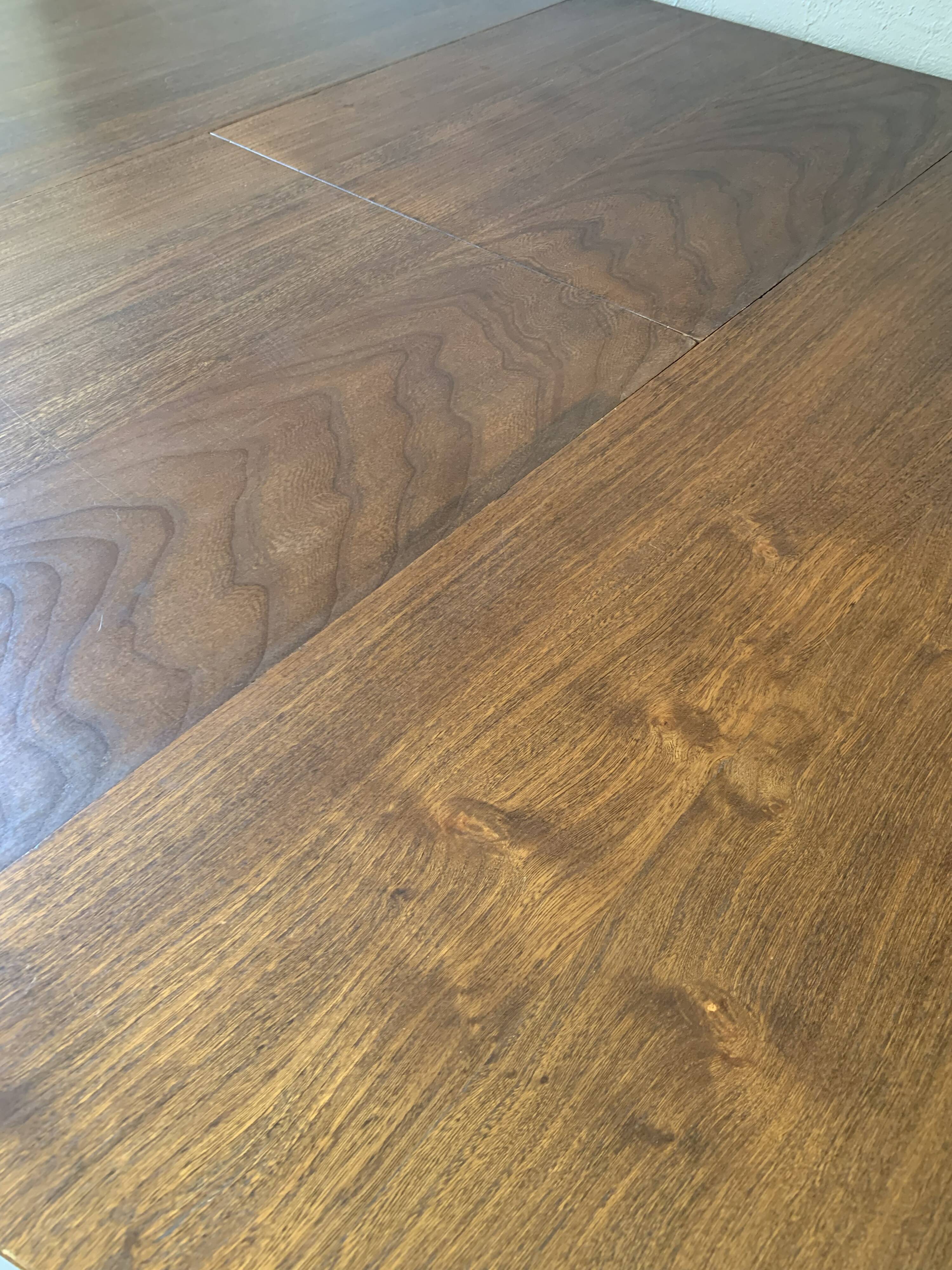 Vintage extendable wooden table from the 50s with independent extension