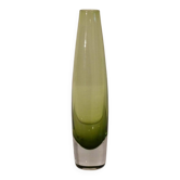 Vase scandinave en verre sommerso 1970