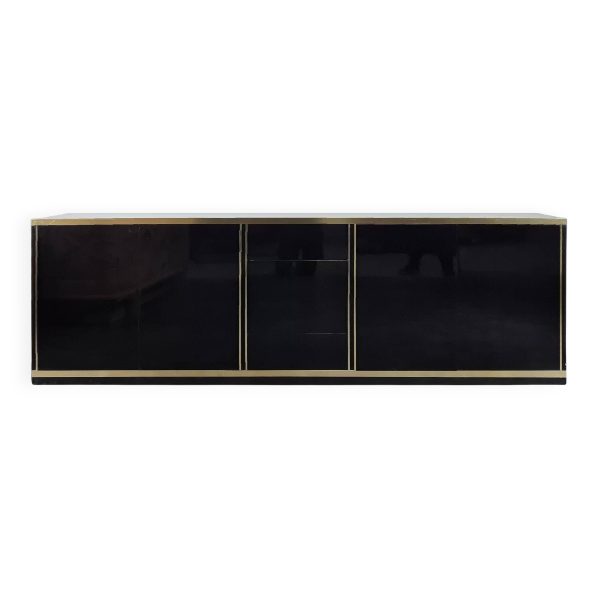 Black lacquered sideboard by Mario Sabot
