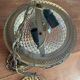 Suspension brass basket and glass vintage diamond tip