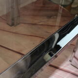 OLD VINTAGE CHROME COFFEE TABLE