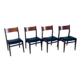 Mid-Century Scandinavian Modern Teak Dining Chairs, Set of 4
