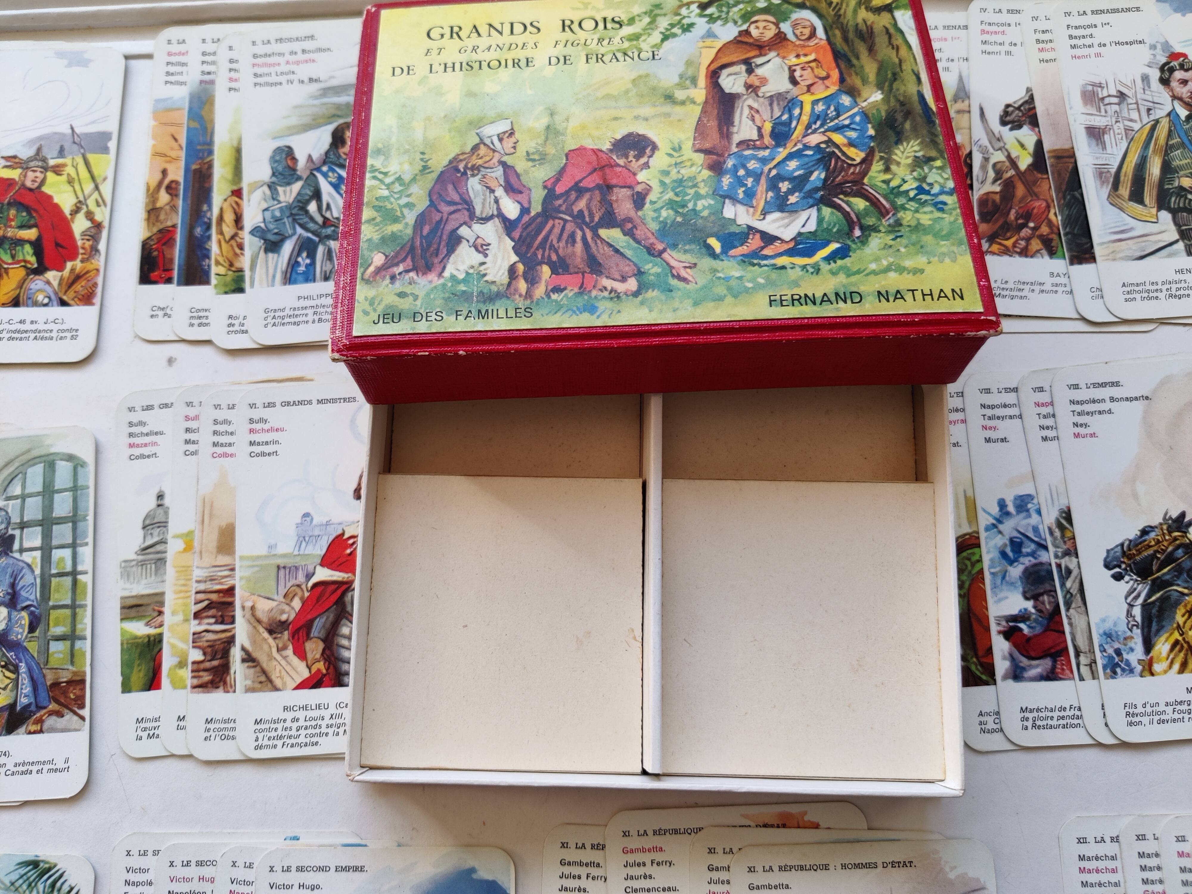 Ancient game of families kings and figures of the history of France