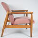 Original GFM-64 model, designer E.Homa, 1960s, upholstered, pink velvet