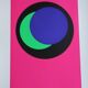 Silkscreen signed op art Claisse geneviève 1967 circles Denise René
