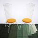 2 x Gartenstuhl vintage Metall blanc