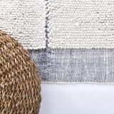 7x12 Soft Pastel Blue Handmade Vintage Rug, 206x357Cm