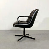 Leather desk chair by Charles Pollock for Knoll 1970
