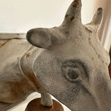 Object decoration bull's head cast iron bell