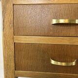 Two-sided oak desk, 50s
