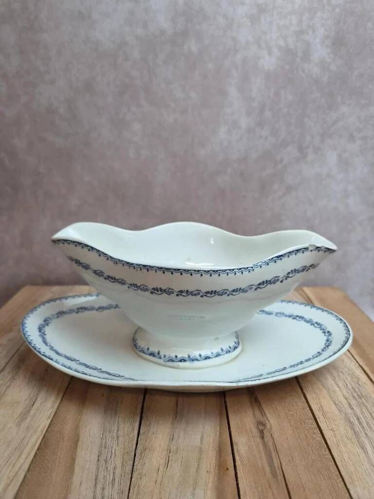 Grande saucière ancienne Gien – Terre de Fer – modèle Dreux