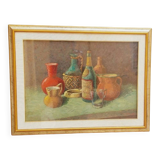 Oil painting on canvas Still life Spartaco Piancastelli 50x70 year