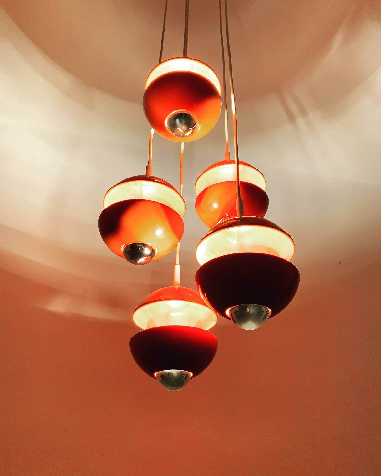 1970s cascading lamp by Klaus Hempel for Kaiser Leuchten