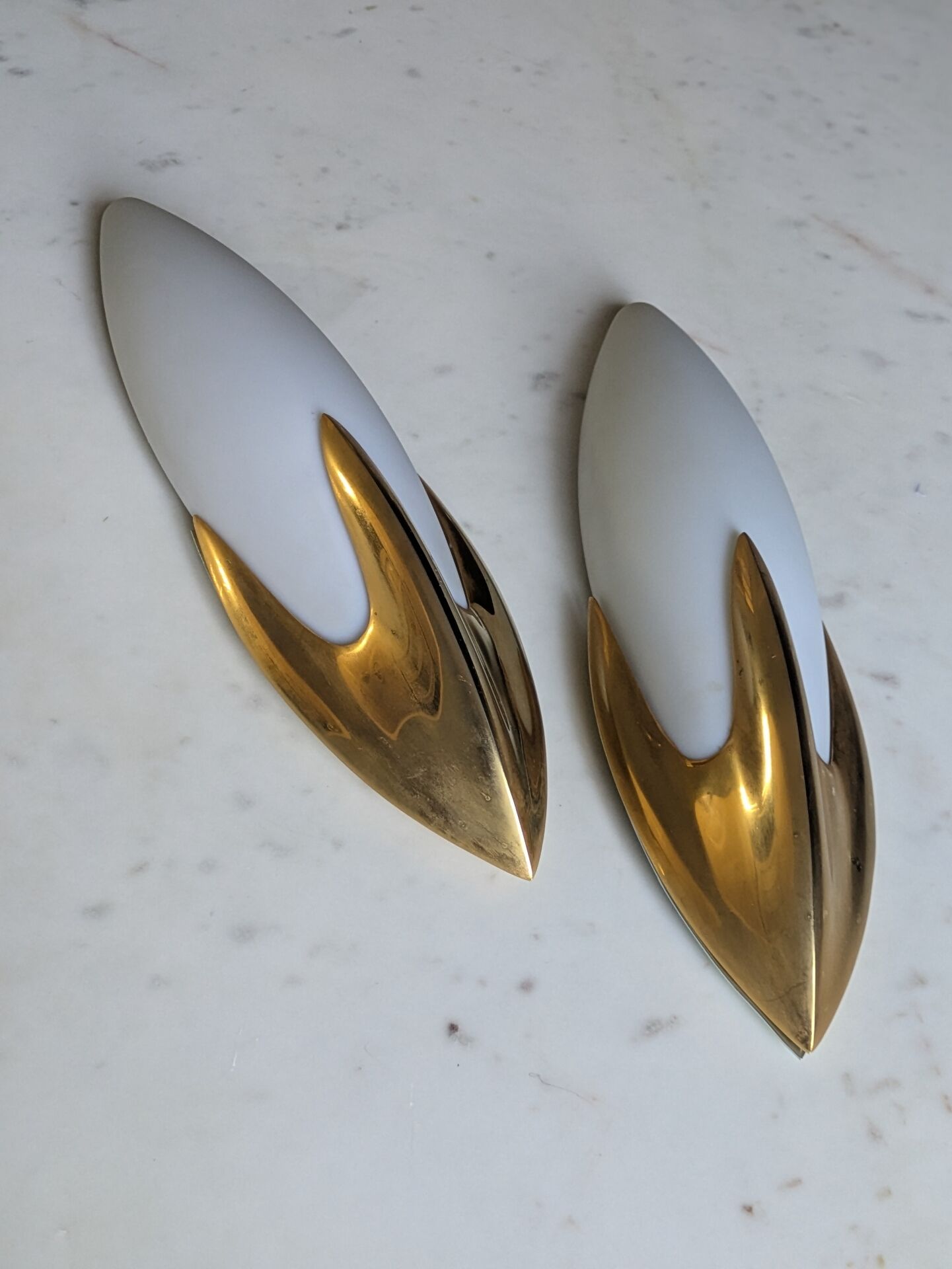 Paire d' appliques Space Age 70'