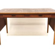 Scandinavian teak desk, Hugo Troeds, Bjärnum, Sweden, 1950