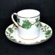 Old STAFFORDSHIRE English porcelain coffee cup litron ivy decor