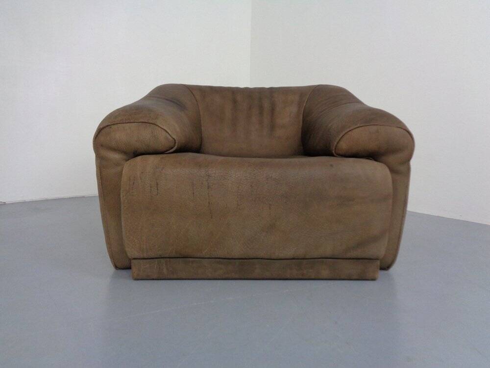 Buffalo Chair in leather by De Sede, 1970s