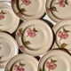 Pink Gien dessert plates