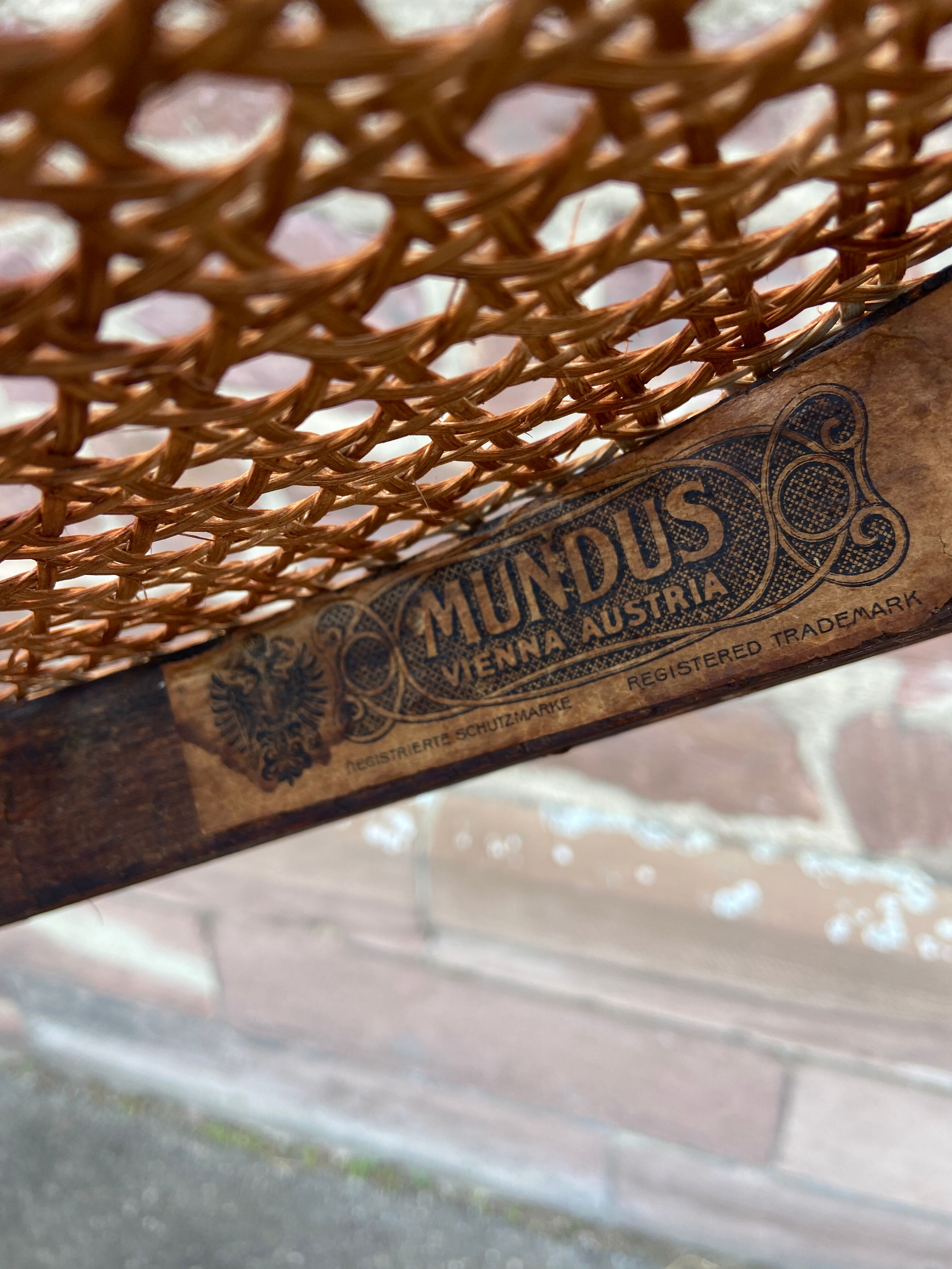 4 vintage curved wood coffee bistro chairs