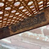 4 vintage curved wood coffee bistro chairs