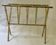 Magazine rack in the style of Jacques Adnet, bamboo model in brass.