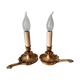 Pair of bronze bedside lamps