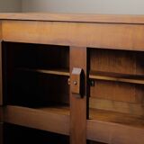 Four-door solid oak sideboard – France, 1960s