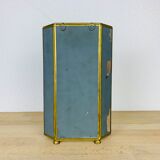 Miniature display case brass and glass, shelf