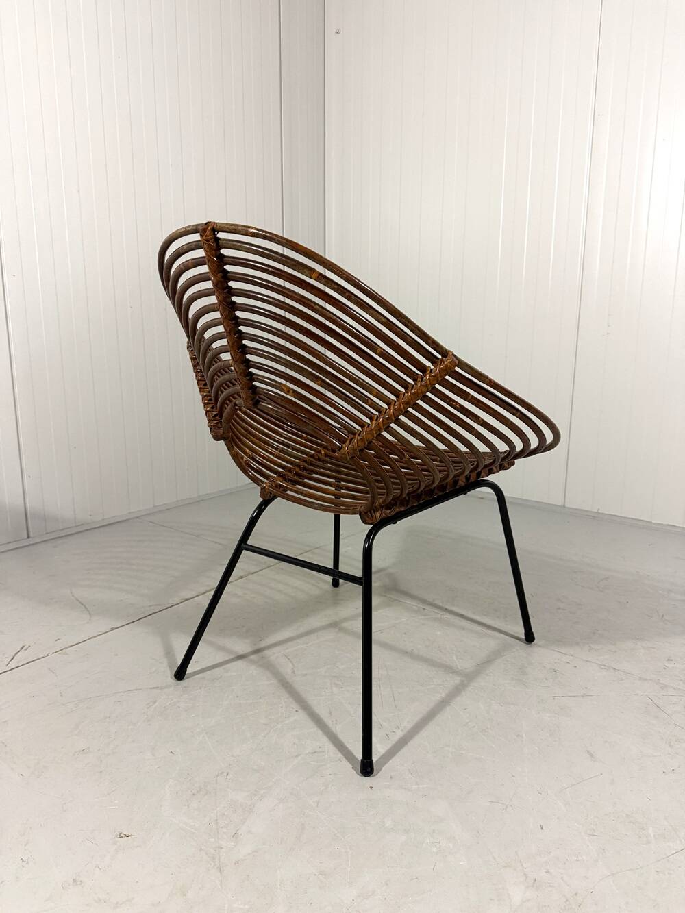 Rattan easy chairs by Rohé Noordwolde, Netherlands 1950-60’s