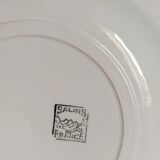 Eight earthenware plates from salins 50s