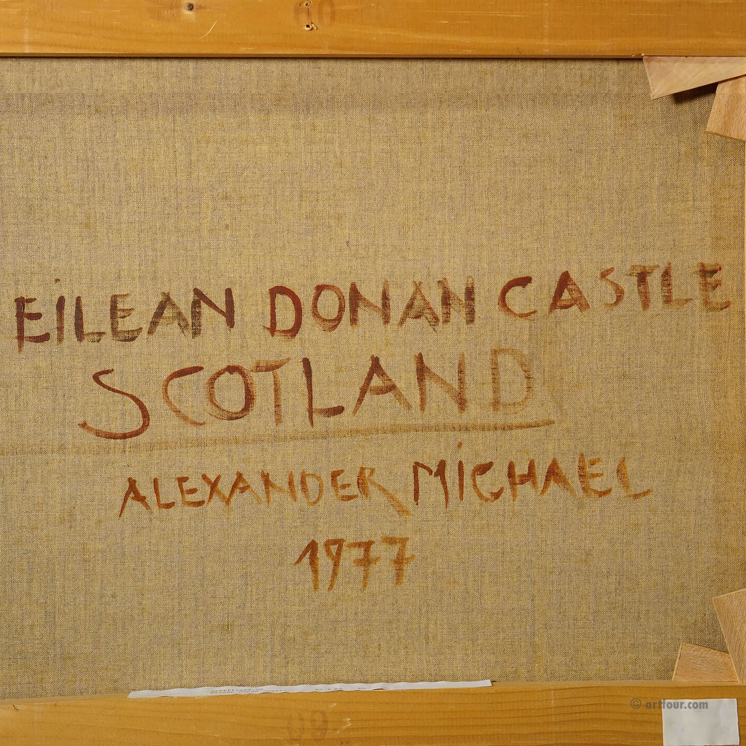 Eilean Donan Castle, Scotland, 1977 – Oil painting by Alexander Michael