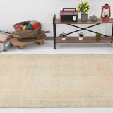 5x9 cream & beige oriental vintage rug 157x268cm
