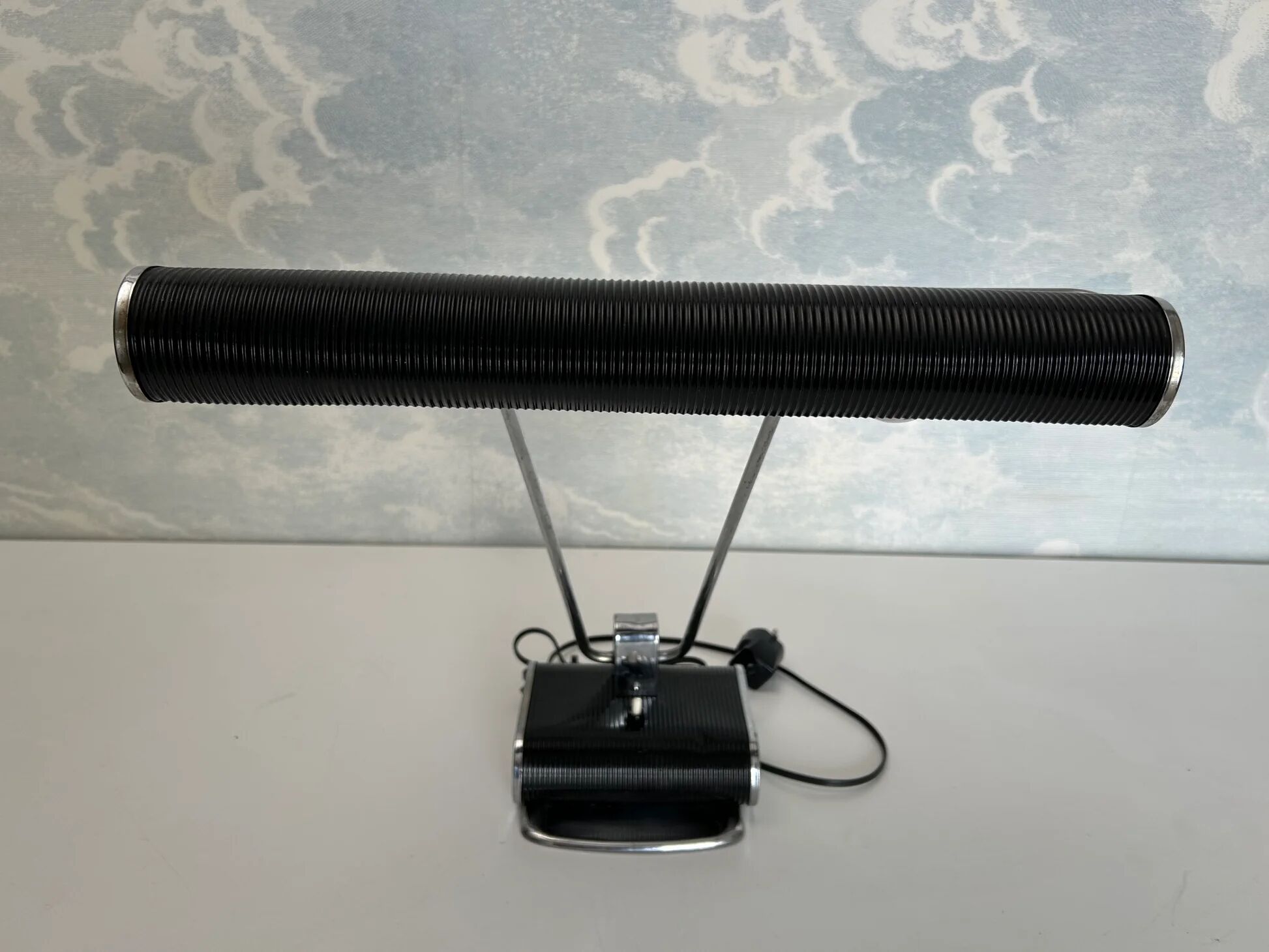 Black and chrome desk lamp model 71 by JUMO, France, 1960s.